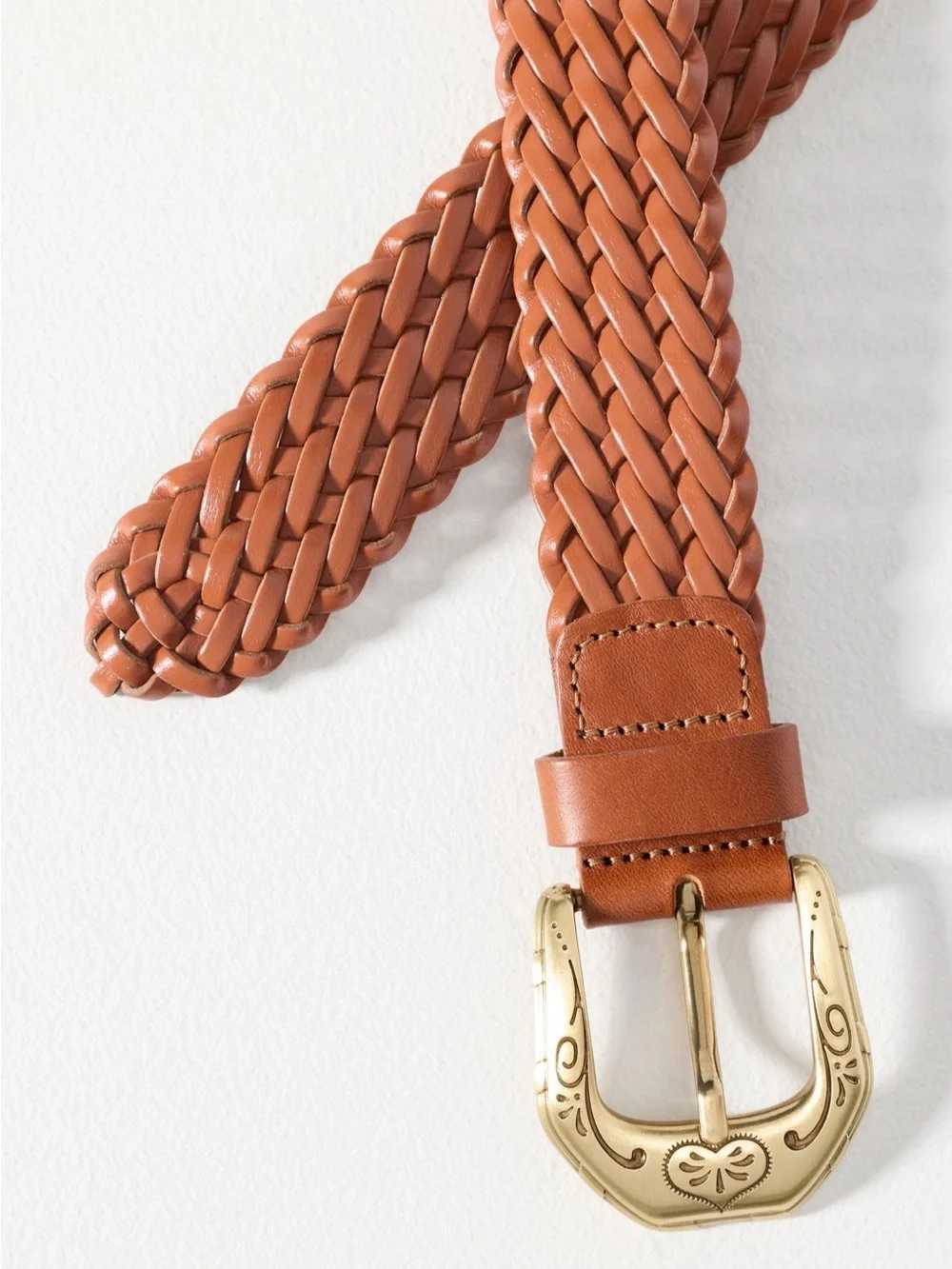 Anthropologie Western Buckle Woven Belt